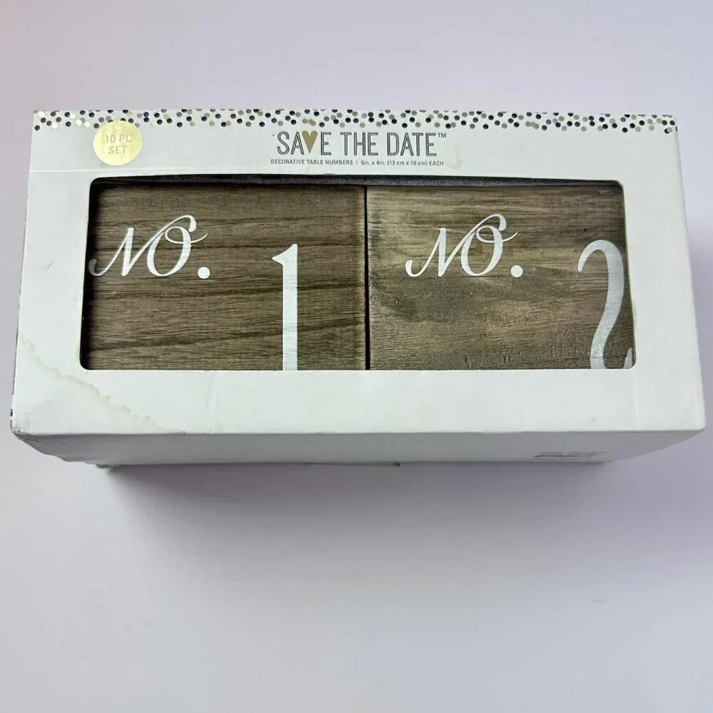 Save the Date Decorative Table Numbers | Rustic Wedding Decor Set of 10